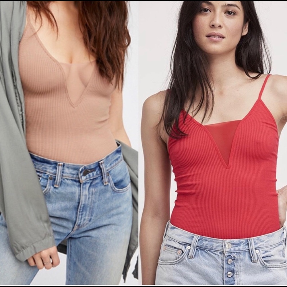 Intimately Free People ribbed v-neck tank top sz Xs/S